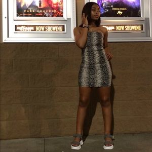 Snakeskin tubetop dress